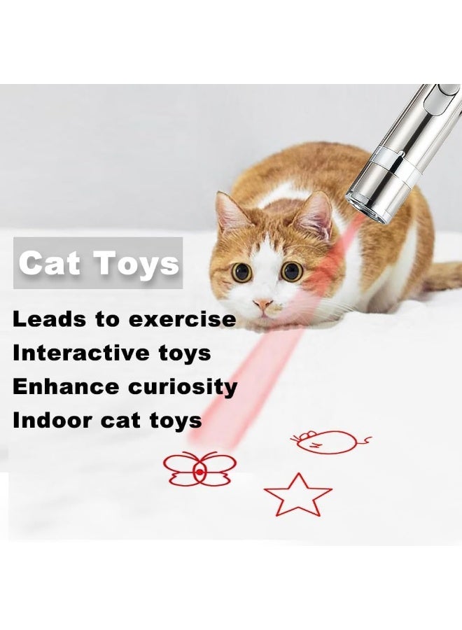 Meetion 1 PCS Cat Laser Pointer Toy, Interactive Chase Cat Dog Toys with 7 Modes Pattern, USB Rechargeable for Cats Chaser Tease Stick Training Exercise - Image 4