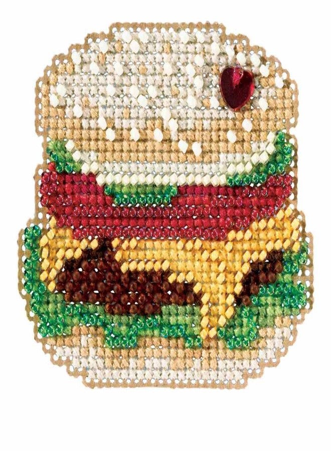 Hamburger Beaded Counted Cross Stitch Ornament Kit Mill Hill 2018 Spring Bouquet MH181811