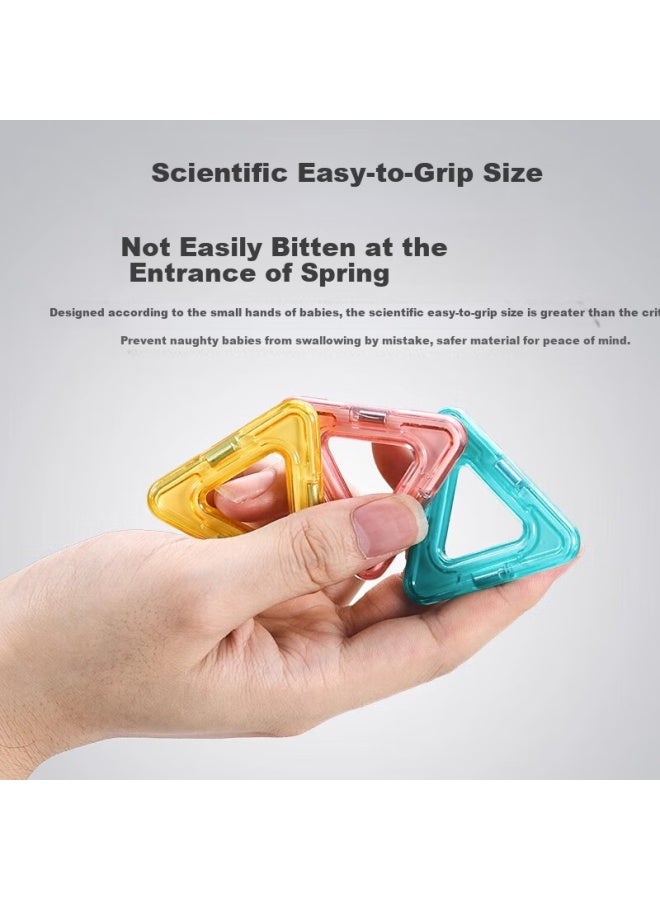 Buluqi Magnetic Tiles ألعاب أطفال للأولاد من 3-6 سنوات، مكعبات مغناطيسية، لعبة مغناطيسية تعليمية للأطفال من 1-3 سنوات، هدية عيد ميلاد - Image 2