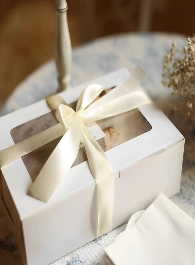 VANKUTL 8x6x2.5In 20pcs White Cookie Boxes with Window, Pastry Boxes for Gift Giving, Treat Boxes for Bread, Donuts, Valentine's Day, Women's Day, Mother's Day, Christmas, and Holiday Gatherings. - Image 3
