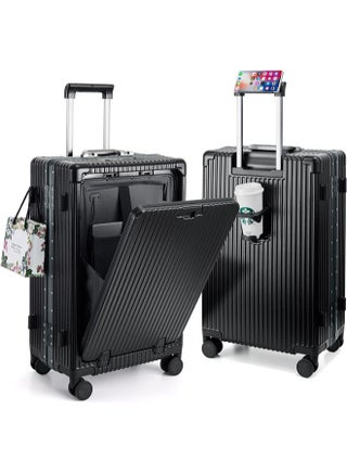 20" Travel Luggage Carry On Luggage with Spinner Wheels Aluminum Framed Carry On Suitcase with Front Open Laptop Compartment/Pocket 55x25x38 CM Large Checked-in Luggage - pzsku/Z25B3FF8E633527B14906Z/45/_/1732860776/051a9c2b-6f36-4661-bd30-bf3d8a7a537c