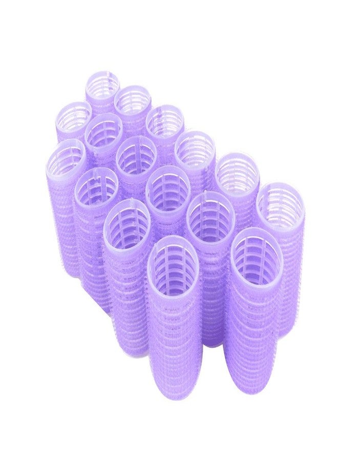 THE UM24 Set of 16 Self Grip Holding Hair Rollers Pro Salon Hairdressing Curlers Great for Fine & Short Hair - Medium Size Self Stick Hair Roller - Image 1