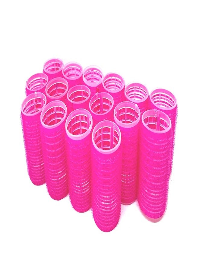 THE UM24 Set of 16 Self Grip Holding Hair Rollers Pro Salon Hairdressing Curlers Great for Fine & Short Hair - Medium Size Self Stick Hair Roller - Image 4