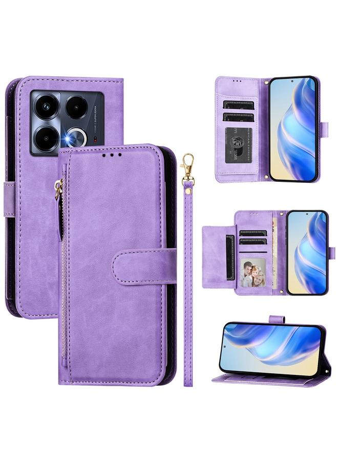 The Bros Phone Case For Infinix Note 40 5G Multi-Card Slots Zipper Wallet Leather Phone Phone Case - Image 1