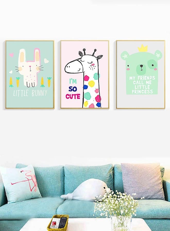 Nariele 3-Piece Cartoon Pattern Decorative Wall Painting - Image 1