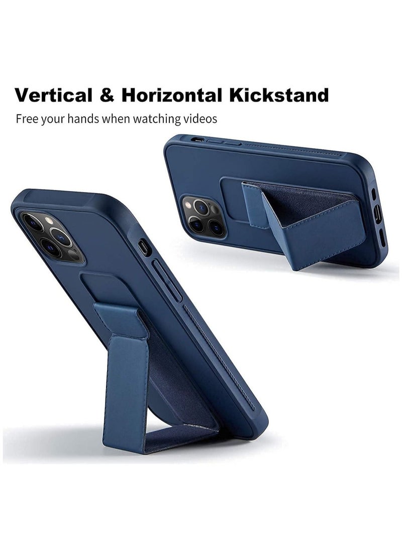 iPhone 14 Pro Max Case with Magnetic Stand & Holder, Premium Silicone Hand Strap and Grip and Multi Stand - Image 1