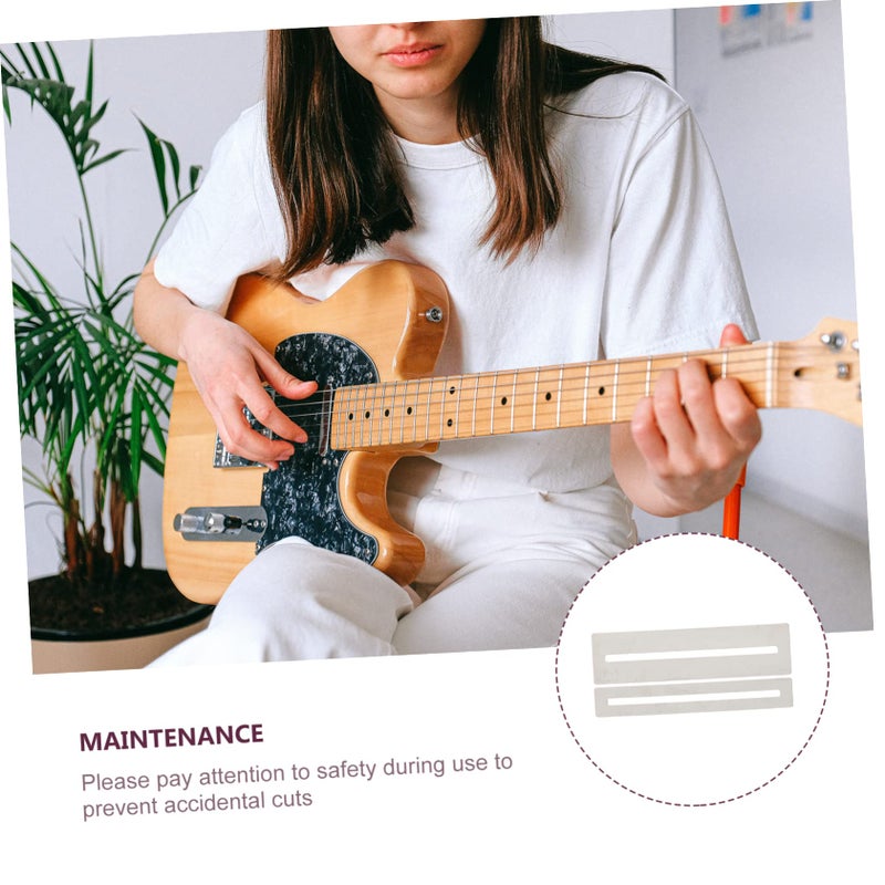 8 Pcs Silver Guitar Fret Protectors and Sanding Tools for Fret Repair Maintenance - Image 5