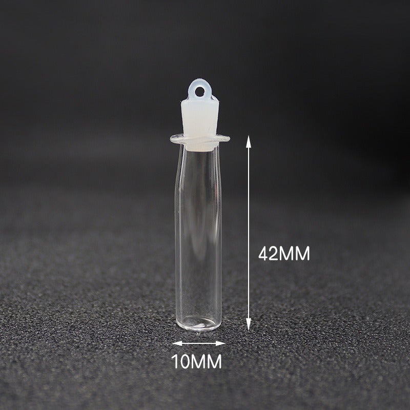 زجاجة صغيرة على شكل DIY زجاجة زجاجية مصغرة زجاجة عائمة زجاجة أمنيات زجاجة عطر قلادة هاتف محمول ملحقات قلادة - Image 1