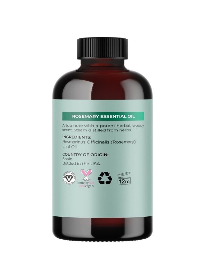 Maple Holistics Pure Rosemary Oil for Hair Care - Volumizing Aromatherapy Rosemary Essential Oil for Diffuser Plus Hair Skin and Nail Care - Nourishing Rosemary Hair Oil for Enhanced Shine and Dry Scalp Care 2oz - Image 1