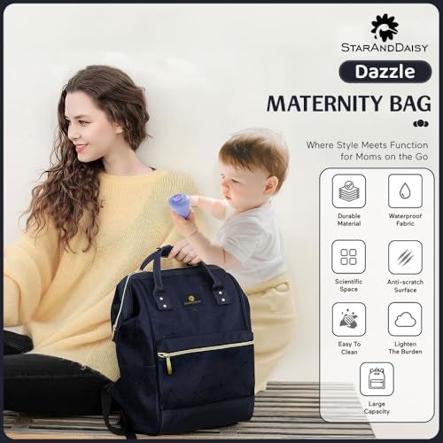 StarAndDaisy Diaper Bag/Backpacks for Mother- Maternity Bags for Baby with Multi Compartments, Stylish, Waterproof & Travel Friendly, Lightweight- (Blue) - Image 2