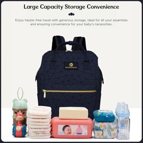 StarAndDaisy Diaper Bag/Backpacks for Mother- Maternity Bags for Baby with Multi Compartments, Stylish, Waterproof & Travel Friendly, Lightweight- (Blue) - Image 3