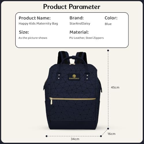 StarAndDaisy Diaper Bag/Backpacks for Mother- Maternity Bags for Baby with Multi Compartments, Stylish, Waterproof & Travel Friendly, Lightweight- (Blue) - Image 5
