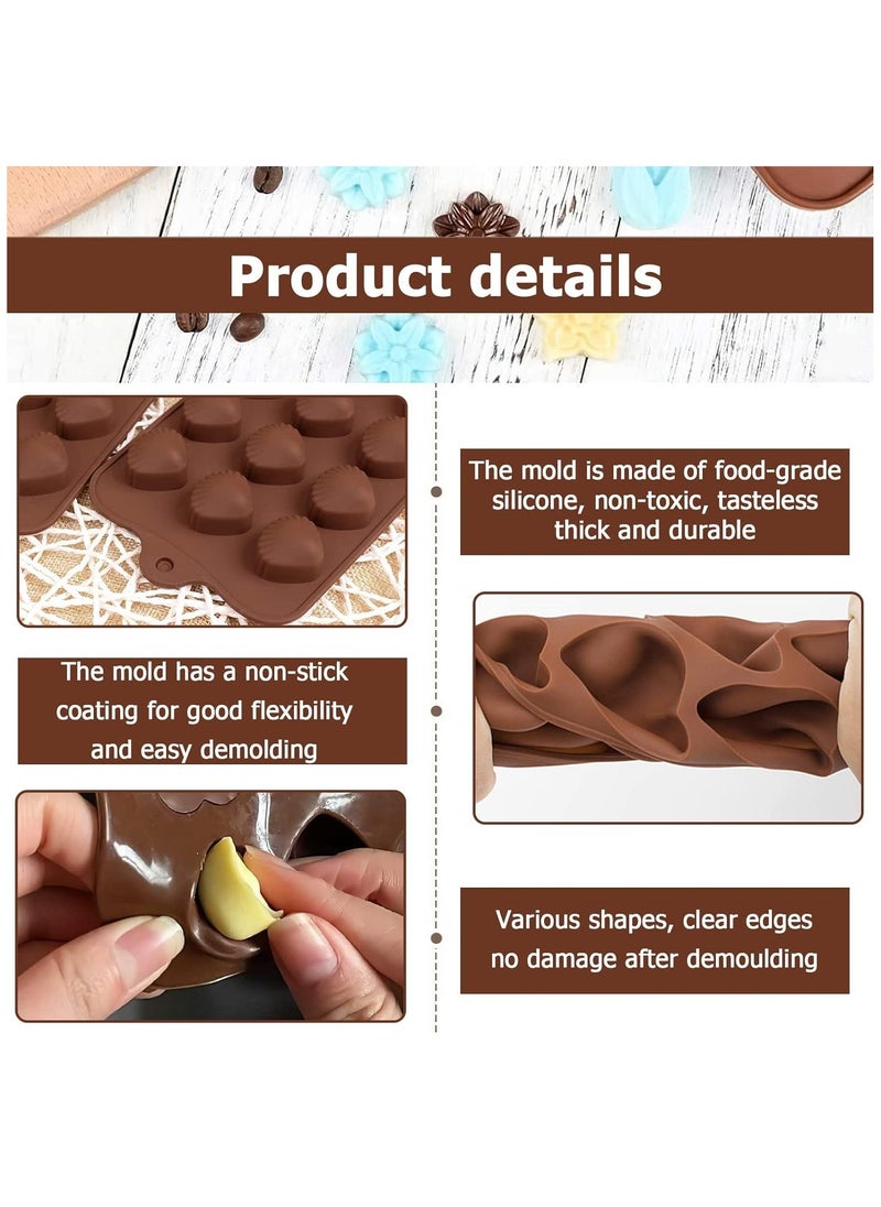 Arabest Silicone Chocolate Moulds, 6 Pack Candy Moulds, BPA Free, Non-Stick Silicone Molds for Making Jelly, Pralines, Gummy, Chocolate  - Image 2