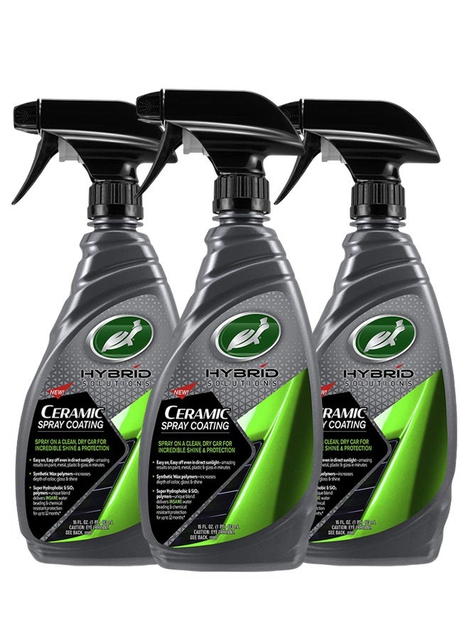 TurtleWax Combo 3 pcs Ceramic Spray Coating 473ml Shine Protection Car Ceramic Coating Turtle Wax Hybrid Solutions - Image 1