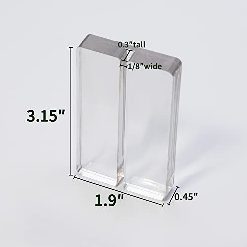 Mutualsign Acrylic Name Card Holder 10 PCS Acrylic Place Card Holder, Clear Acrylic Sign Holder Table Number Holder with Blocks for Sign /Name /Menu /Numbers - Image 3