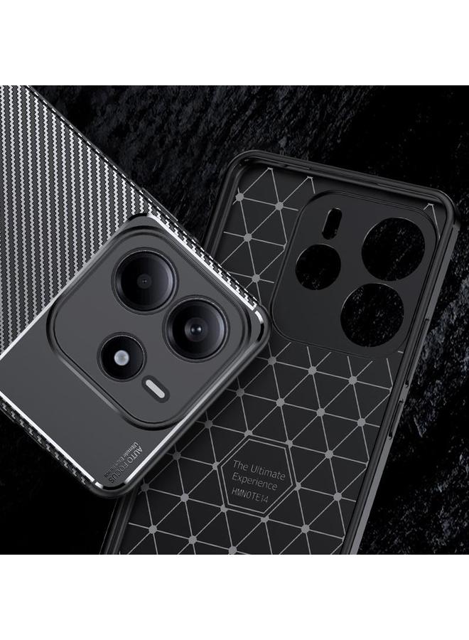اس-توب جراب لهاتف Redmi Note 14 4G مقاس 163.25 مم مصنوع من ألياف الكربون ومقاوم للصدمات من مادة TPU - Image 4