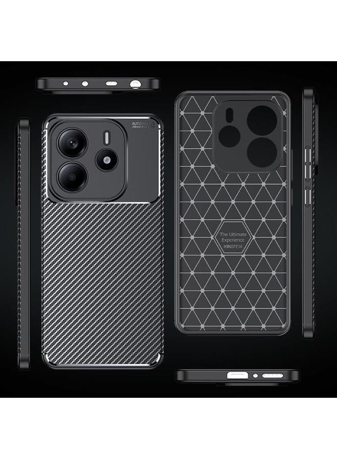 اس-توب جراب لهاتف Redmi Note 14 4G مقاس 163.25 مم مصنوع من ألياف الكربون ومقاوم للصدمات من مادة TPU - Image 3
