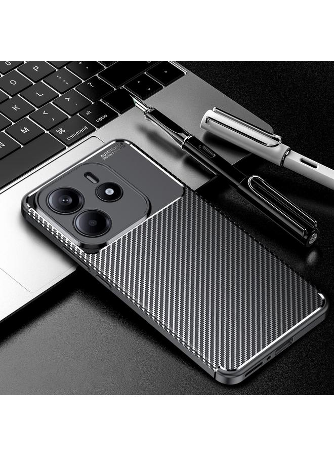 اس-توب جراب لهاتف Redmi Note 14 4G مقاس 163.25 مم مصنوع من ألياف الكربون ومقاوم للصدمات من مادة TPU - Image 1