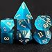 RULE DICE Gemstone DND Dice Dungeons and Dragons Dice Set 7PCS Polyhedral Gem Stone Dice Set D4 D6 D8 D10 D D12 D20 RPG Dice DD Accessories Dice GiftLight Blue Cats Eye - Image 2