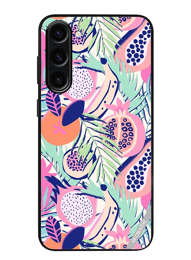 VR CREATIVE Protective Case Cover For Samsung Galaxy S24 Abstract Dragon Fruit Design Multicolour - Image 1