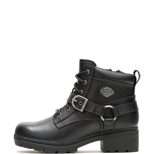 HARLEY DAVIDSON HARLEY-DAVIDSON FOOTWEAR Women's Tegan Ankle Boot ,Black,9 M US - Image 2