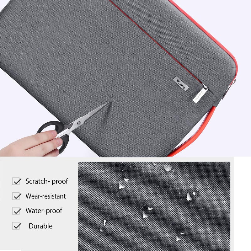 Voova Laptop Sleeve Case 15.6 16 Inch, 360° Protective Computer Carrying Bag Cover Compatible with MacBook Pro/Max 16 M3 M2 M1 2023-2019, Dell XPS 15,15-16" Hp Acer Asus with Organizers, Grey - Image 4