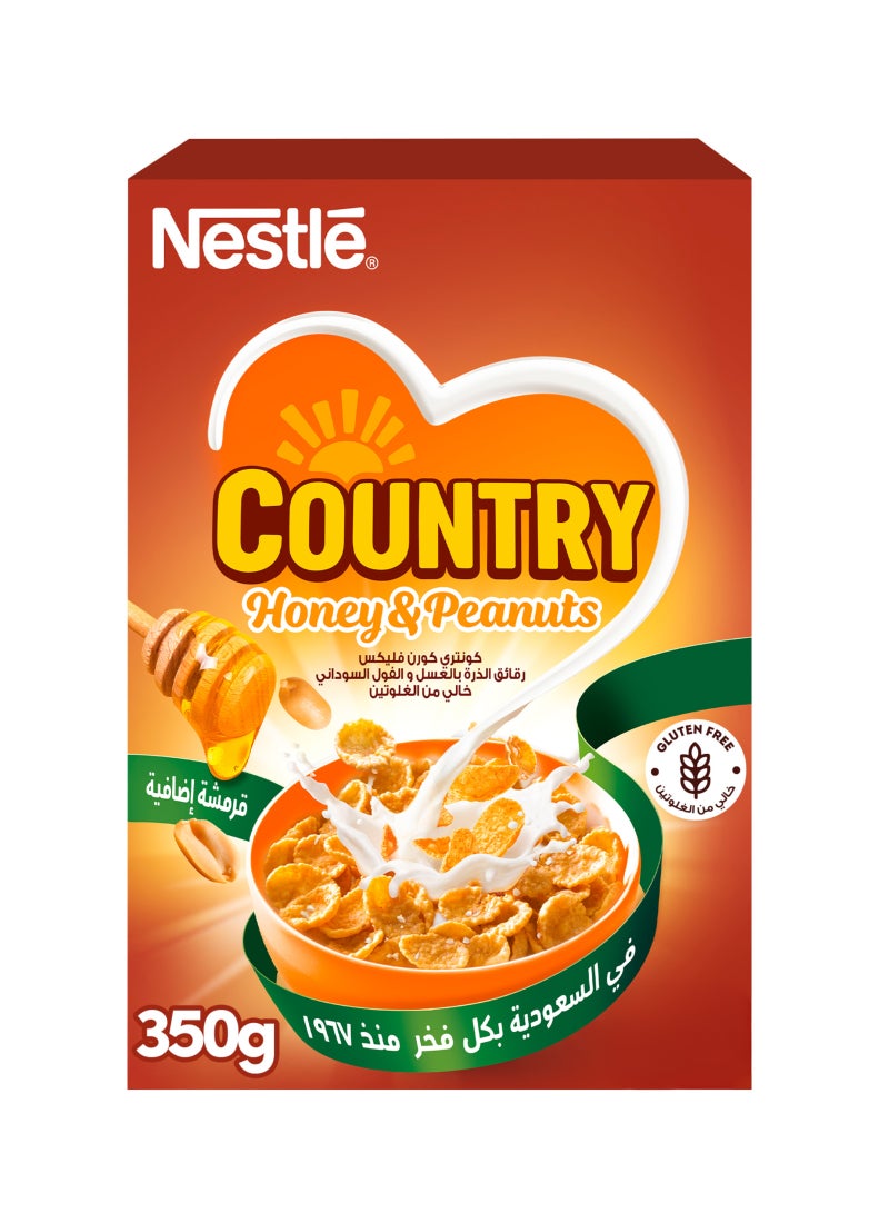 Country Honey and Peanut Corn Flakes 350g - Image 1