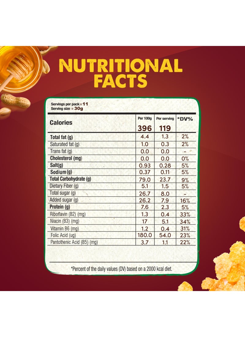 Country Honey and Peanut Corn Flakes 350g - Image 5