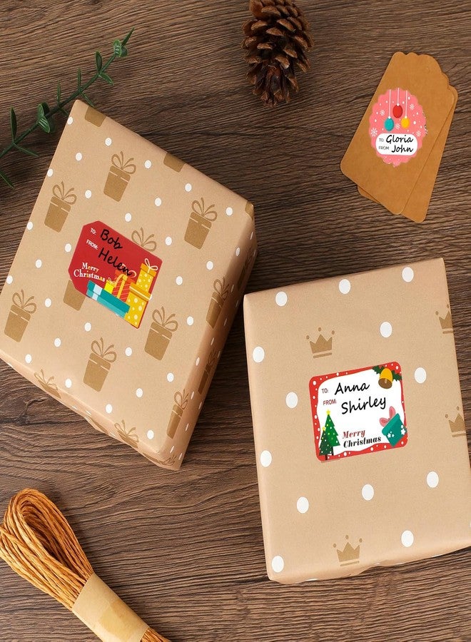 Ccswybf Christmas Stickers Labels,108Pcs Christmas Tags Xmas Name Gift Labels - Image 3