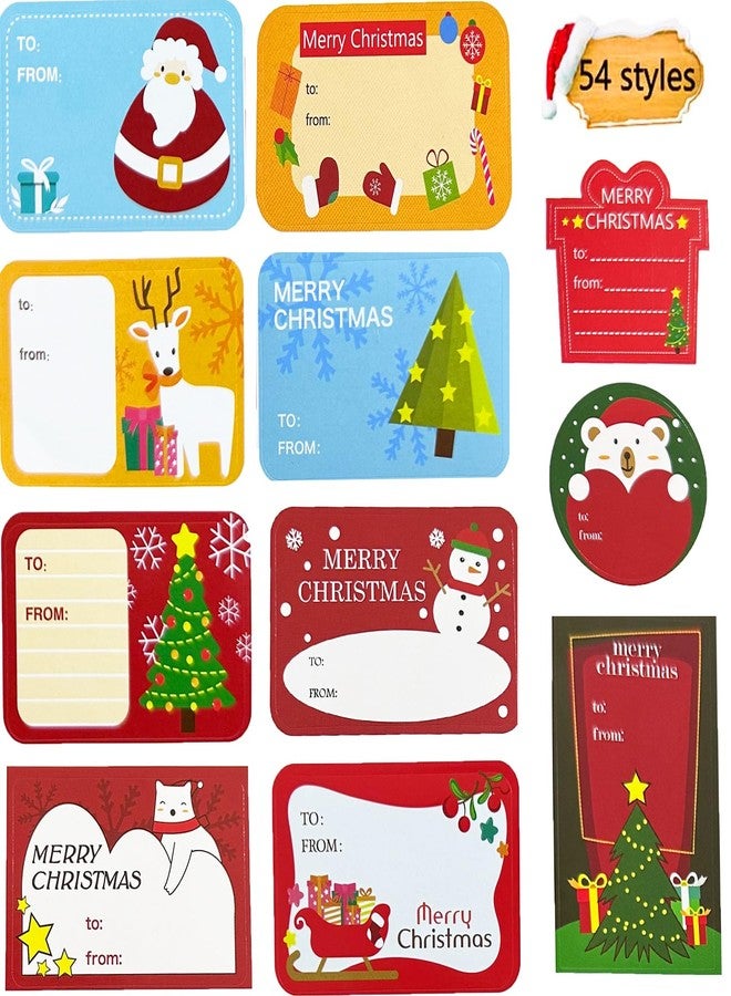 Ccswybf Christmas Stickers Labels,108Pcs Christmas Tags Xmas Name Gift Labels - Image 4
