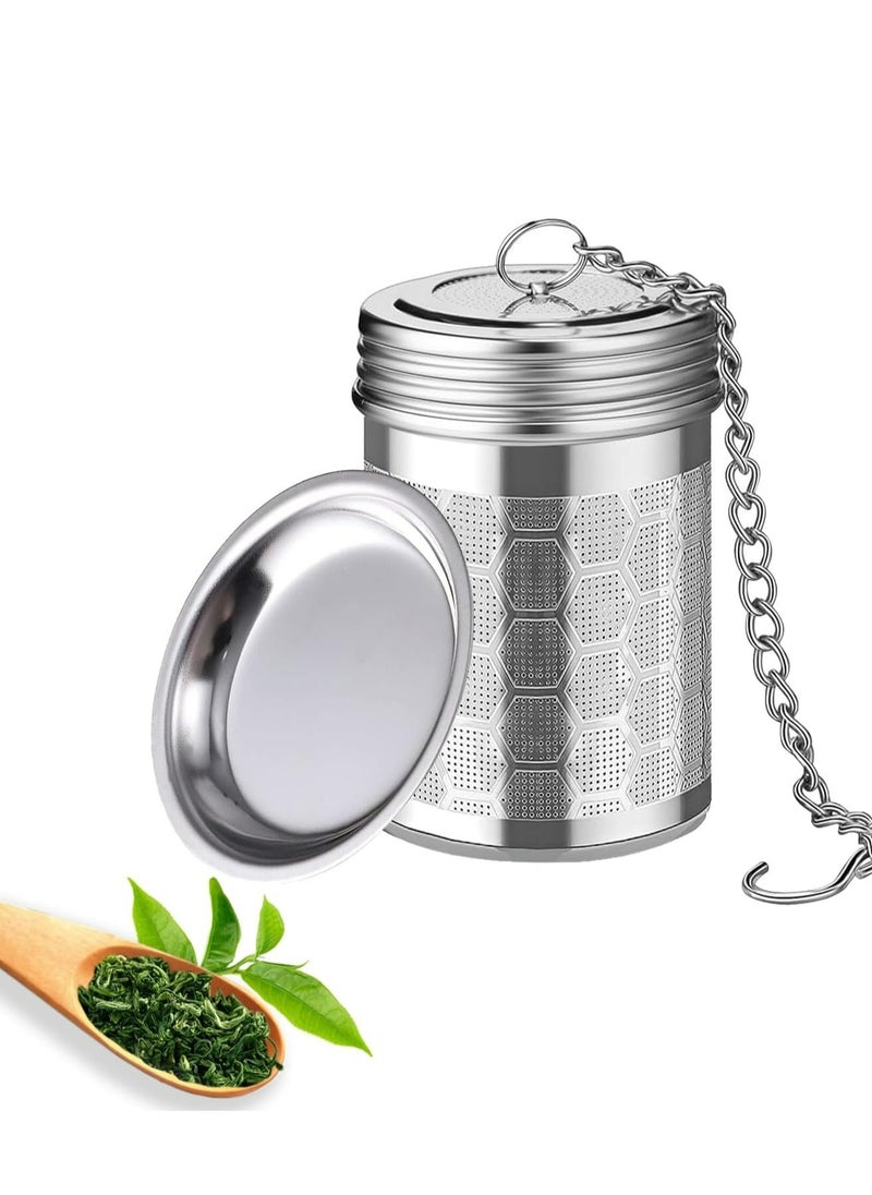 Generic - Tea Infuser Strainers for Loose Tea, 304 Stainless Steel Tea Diffusers Filter with Drip Trays and Chain Hook, Extra Fine Mesh Tea Steeper Basket Infusers for Teapot, Mug, Cup - Image 1