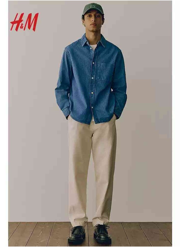 H and M - HM Autumn New Fashionable Casual Loose Long Sleeved Shirt - Image 1
