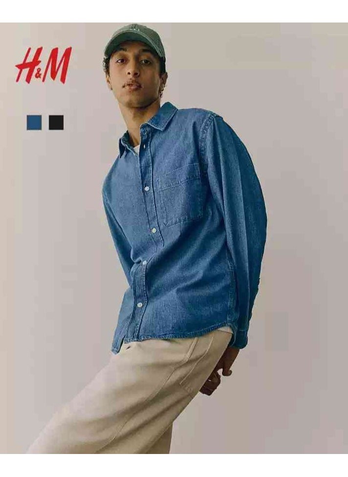 H and M - HM Autumn New Fashionable Casual Loose Long Sleeved Shirt - Image 1
