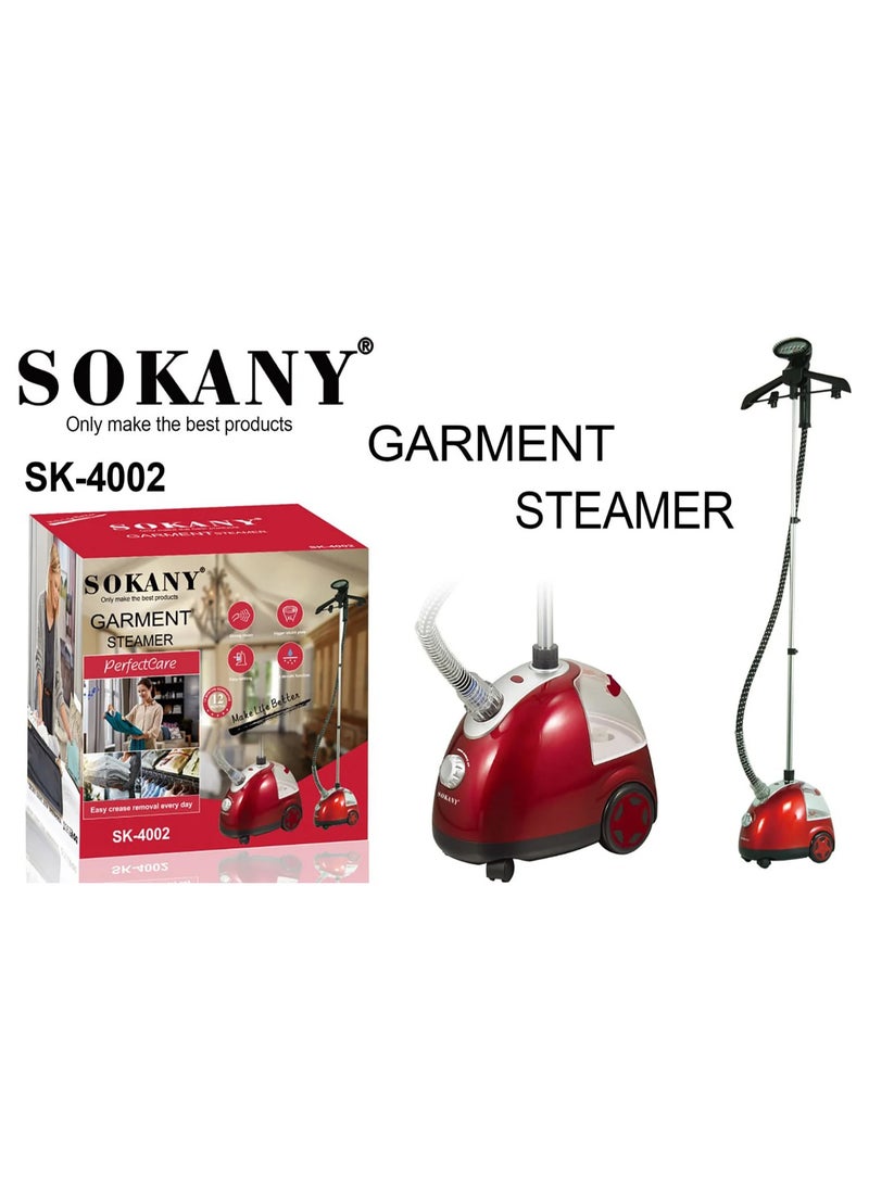 sokany Steamer for Clothes Standing, Foldable Garment Steamer, with Adjustable Ironing Board, Pole Hanger and Detachable Tank, Powerful Fabric Steamer Iron, Perfect for Household, 2000W  - Image 1