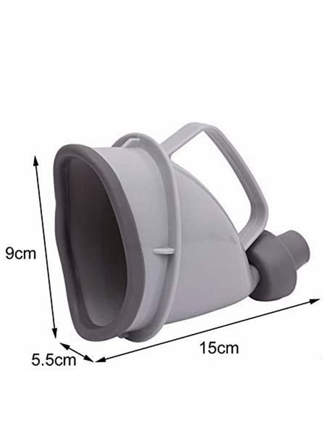 Portable Car Travel Outdoor Peeing Toilet Urinals For Man Woman Potty Funnel, Grey, 15 X 10.5 X 7Cm/5.9 X 4.1 X 2. 7Inch - Image 5