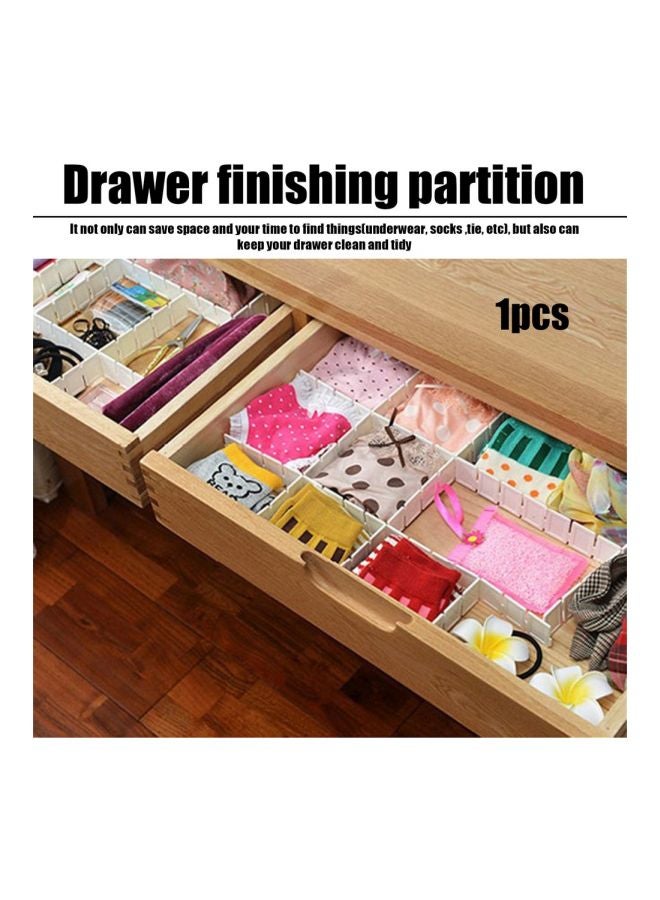Alyashmac 6-Piece Grid Drawer Divider Organizer Set White 44x5x0.2centimeter - Image 5