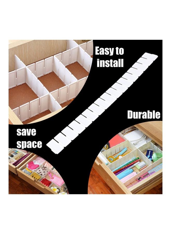 Alyashmac 6-Piece Grid Drawer Divider Organizer Set White 44x5x0.2centimeter - Image 4