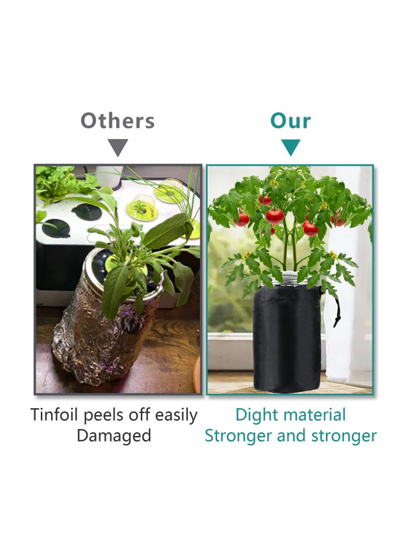 SOLARAE Hydroponic Container Sheath, 12Pcs Blackout Sleeves for Ball Jars 32 Oz, Black Wide Mouth Jar Grow Cover, Sprouting Jars Sleeves for Help Plants Grow Healthily, Hydroponics Supplies - Image 5