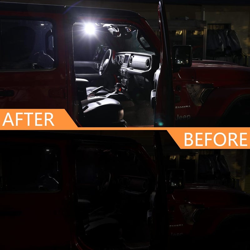 RERPRO Roll Bar Grab Handles with Dome Light for Jeep Wrangler and UTVs - 2 Pack Black - Image 2