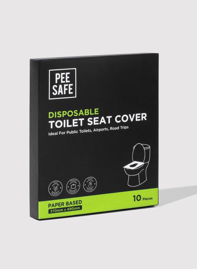 PEESAFE PeeSafe Disposable Hygiene Toilet Seat Covers, Protects Against Germs & Bacteria, Reduces The Risk Of UTI, For Travel & Public Toilets – 10 Covers - Image 2