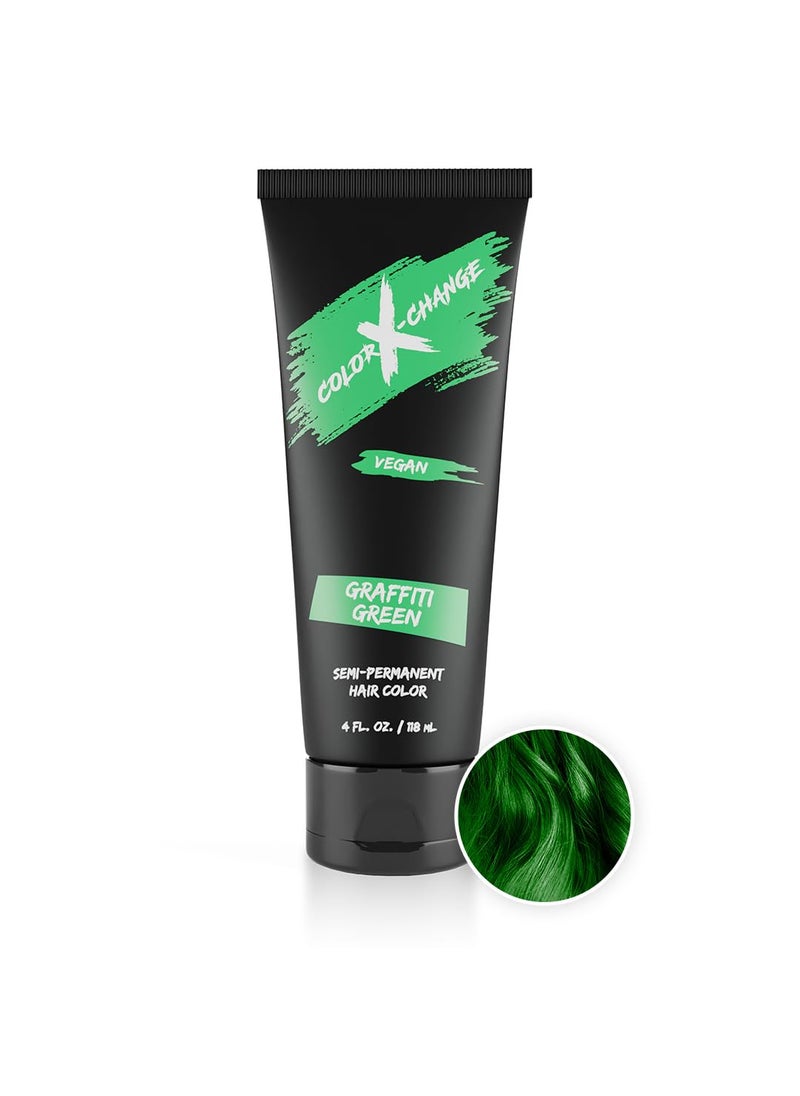 Color X-Change - Color X-Change Semi-Permanent Hair Color - Graffiti Green - Vegan, PPD & Ammonia-Free - Image 1