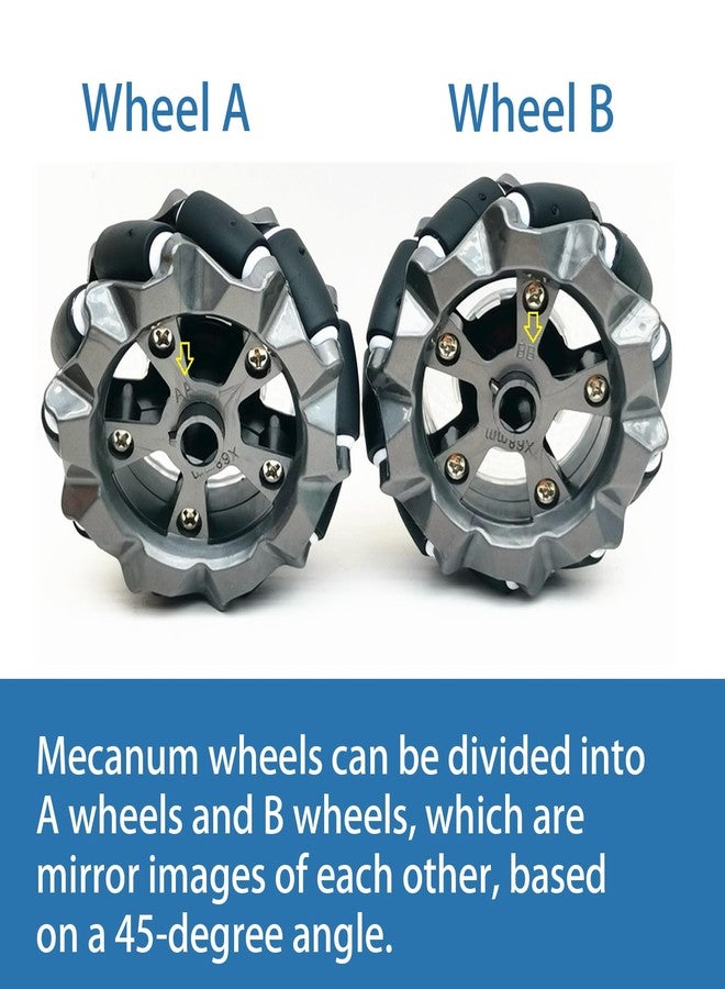 DWWTKL DIY Mecanum Wheel Car Kit with Metal Chassis and TT Motor Smart Robot 4WD Omnidirectional Car Educational Toy with Speed Encoder for Arduino/Microbit/Raspberry Pi (Unassembled) - Image 4