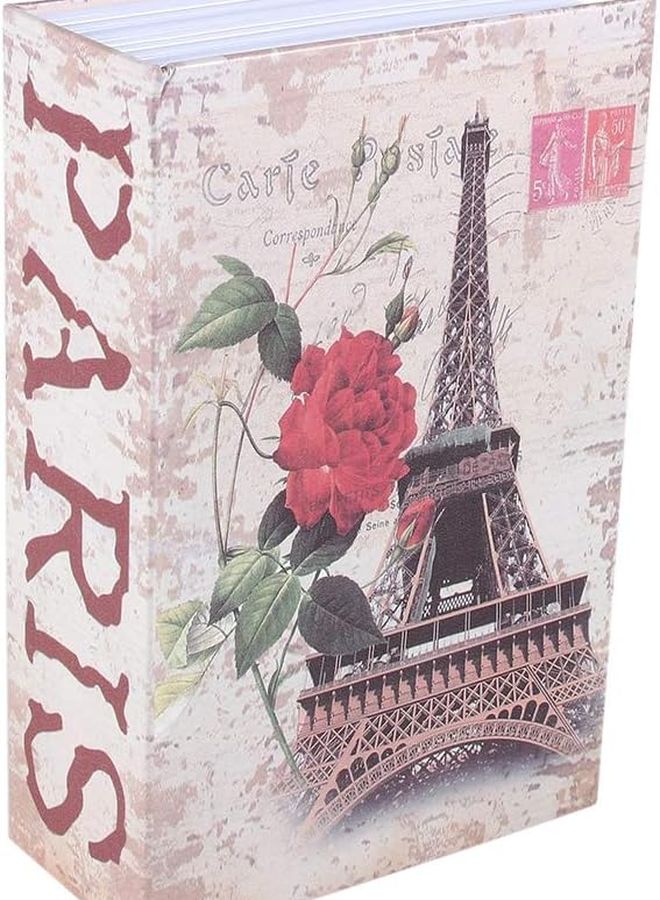 برج إيفل نوع كتاب مجوف آمن مع قفل مفتاح للنقود والمجوهرات صندوق سر التحويل - Image 2