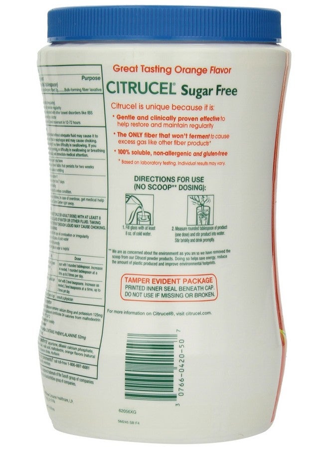 CITRUCEL سيترسيل علاج الألياف خالي من السكر، برتقال، 32 أونصة (907 جرام) - Image 3