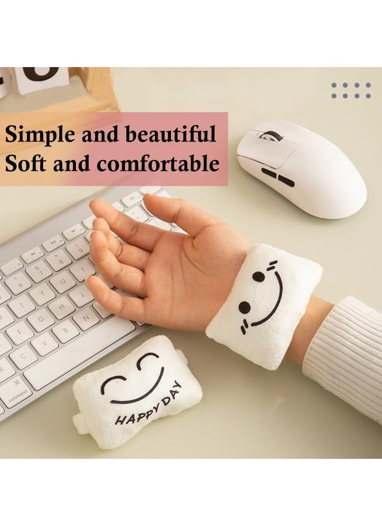 Bukela Mouse Wrist Rest Soft Fabric Keyboard Wrist Rest Support Cushion Wristband Comfortable for Computer Laptop Office Work (White) - Image 4