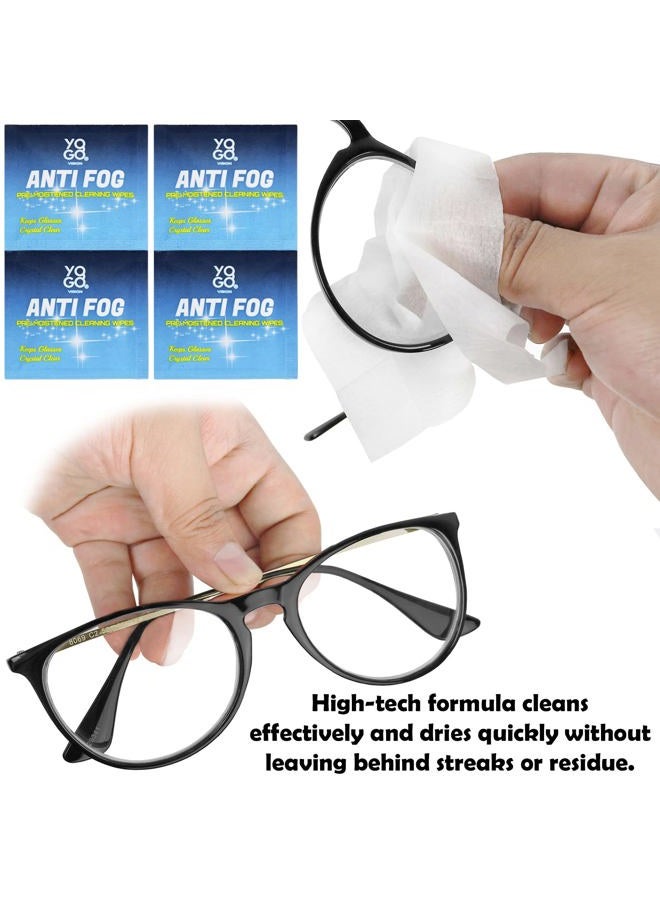 Yogo Vision Anti Fog Wipes for Glasses Pre Moistened Cleaner Lens Wipes for Screens, Binoculars, Face Sheilds, Ski Masks, Swim Goggles, Individual Wrapped Antifog for Eyeglass Cleaner (30) - Image 2