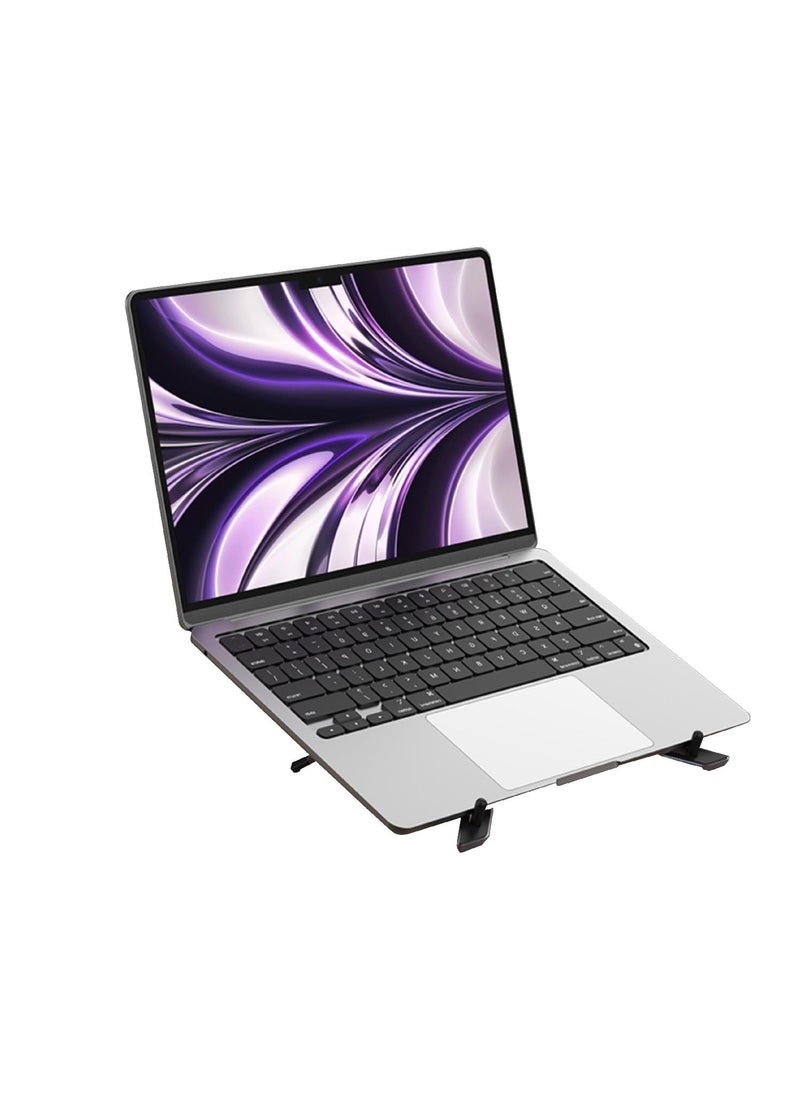 Digitek - Digitek DPLS 001 Foldable Portable Laptop Tablet Stand 5KG Max Load Palm Size with 6 Level Adjustment Compatible with MacBook Surface Lenovo Dell HP iPad Pro More - Image 1