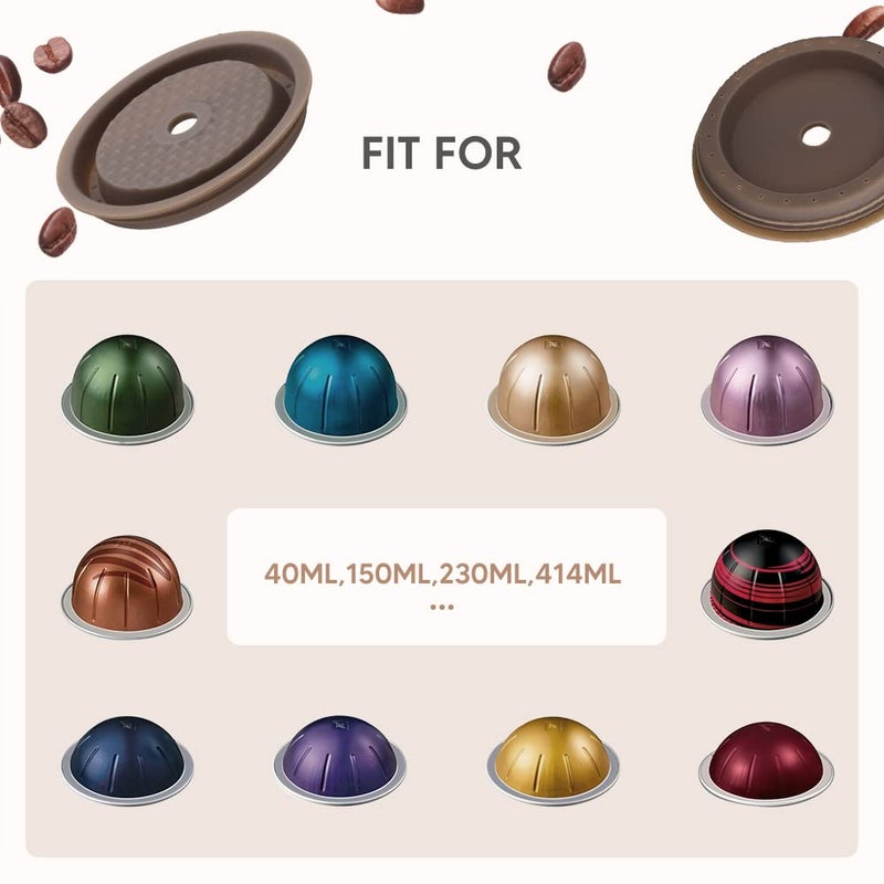 BENFUCHEN Reusable Vertuo Pod Lid Coffee Capsule Discs For Original VertuoLine Coffee Pod, BENFUCHEN Food Grade Silicone Cap For Reuse Nespresso Vertuo Capsule, 1 Disc - Image 4