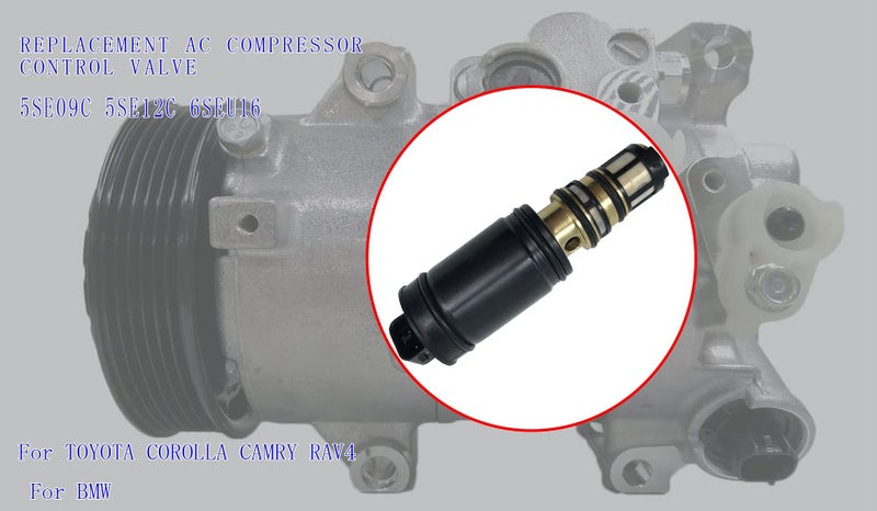 QSERON AC Compressor Control Valve 5SE09C 5SE12C 6SEU16 For TOYOTA COROLLA CAMRY RAV4 BMW 745i 535i 750i Subaru Legacy 6SBU16C 447280-8032 For Mercedes Benz 2015 ML 350 Model - Image 3