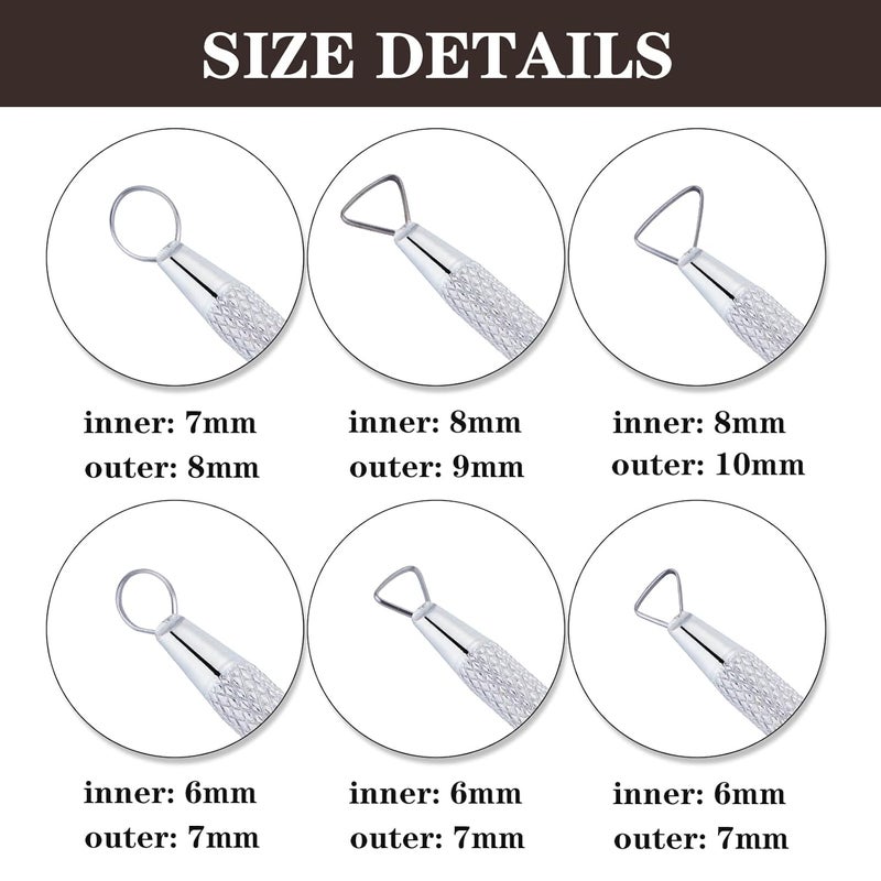 Glamorway ACE 6pcs Clay Sculpture Sculpting Tool Mini Ribbon Cutter Metal Tools Set Carving Art  - Image 2